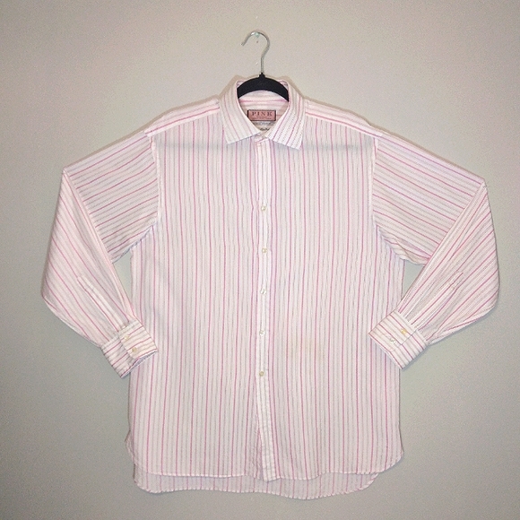 Pink By Thomas Pink Men's Long Sleeve Button Down 100% Cotton - Picture 2 of 15